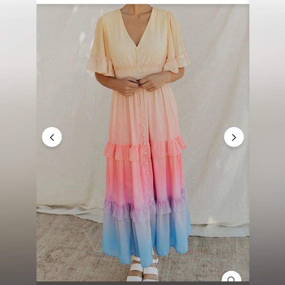 Red dress boutique spark of feeling ombré dress